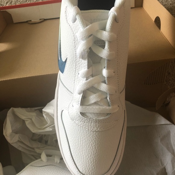 Nike Ebernon Low Premium White Swish Shoe NEW - Picture 6 of 8